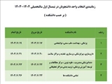 اطلاع رسانی زمان بندی انتخاب واحد نیمسال اول سال تحصیلی1404-1403 دانشجویان